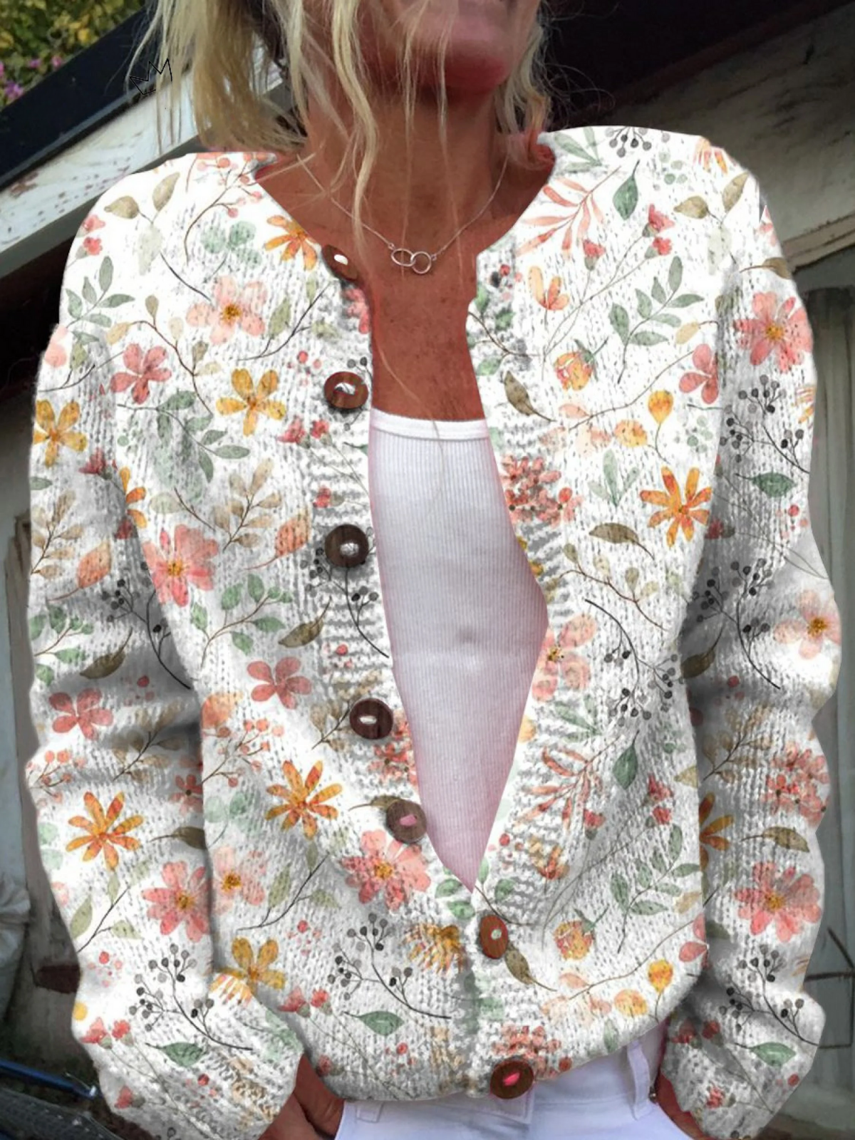 Greta™ | Kwiecisty Dzianinowy Kardigan w Stylu Vintage