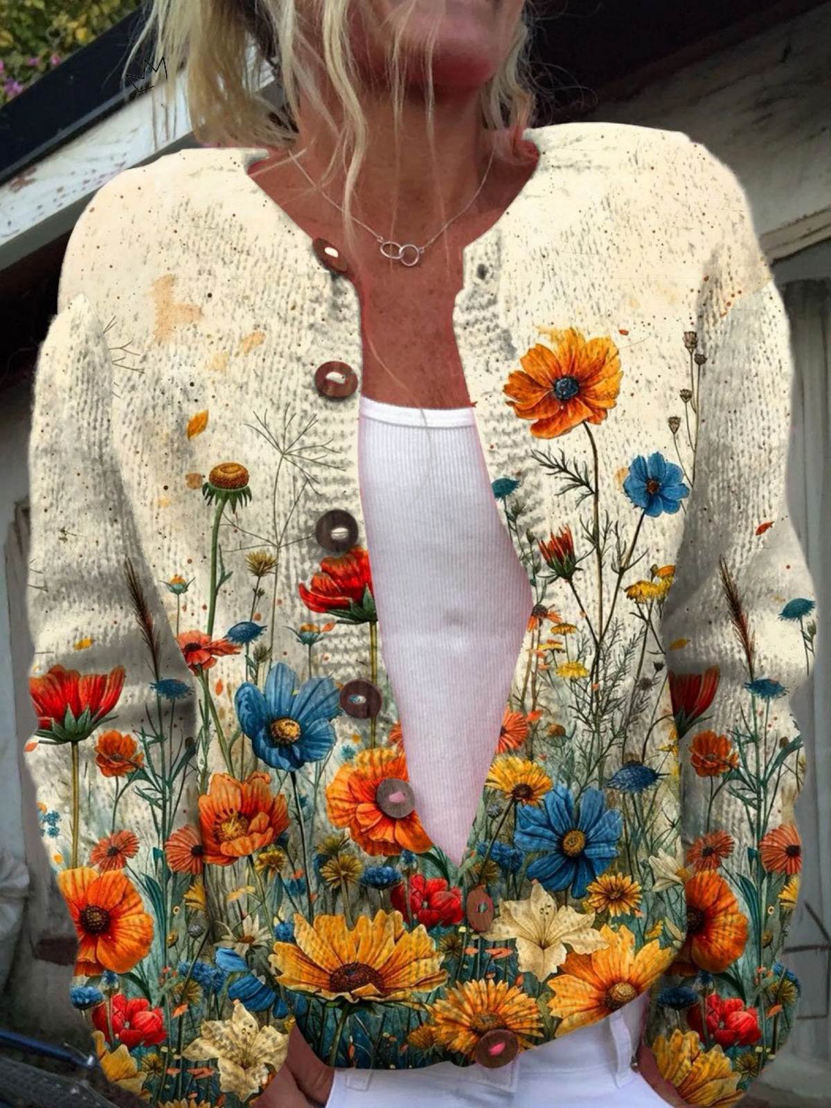 Tansy™ | Kwiecisty Dzianinowy Kardigan w Stylu Vintage