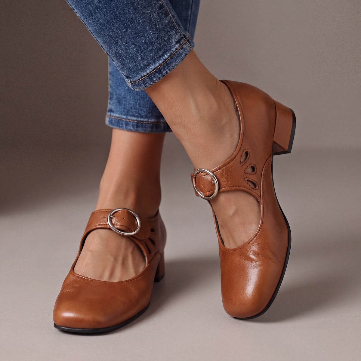 JOSEPHINE | Wygodne skórzane buty Mary Jane